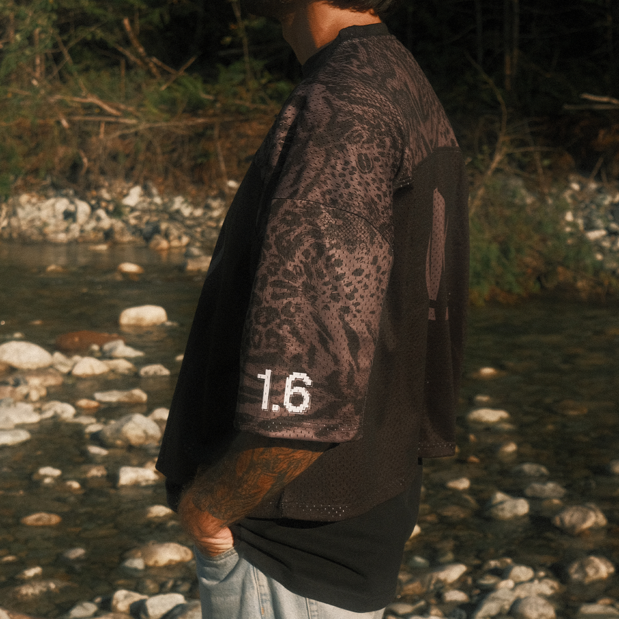 *Pre-Order* Bass Coast SPORTS! Cropped Mesh Football Jersey